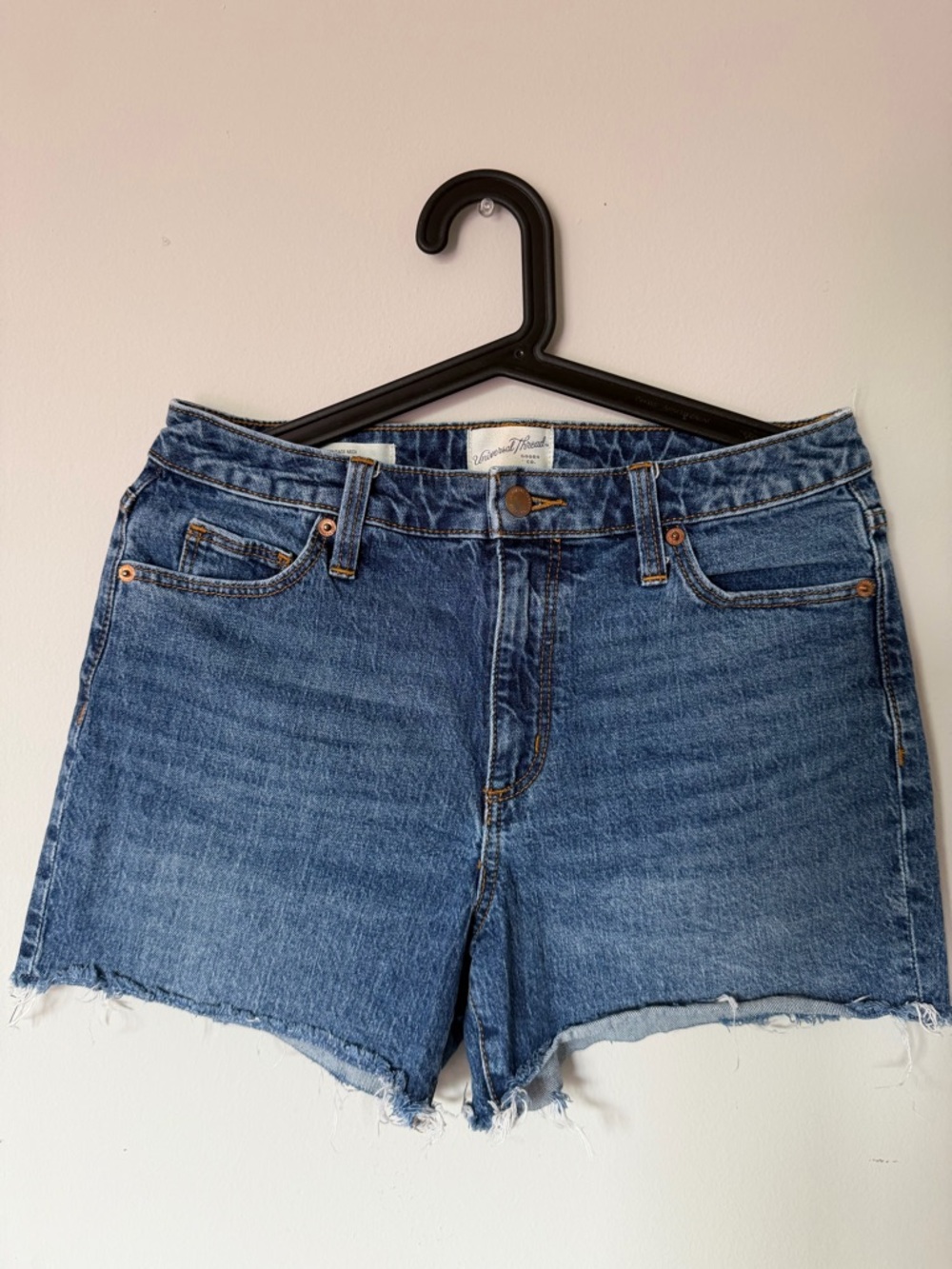 Universal Thread Blue Denim Frayed Hem Shorts